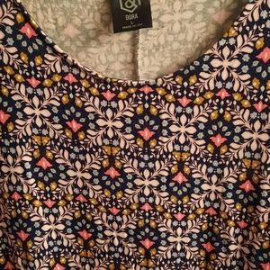 Agnes & Dora Swing Tunic Dress L  Multicolor